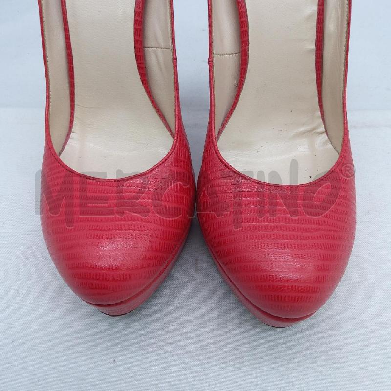 DECOLLETE PATRIZIA PEPE ROSSO CILIEGIA SC1 PLATEAU | Mercatino dell'Usato San maurizio canavese 5