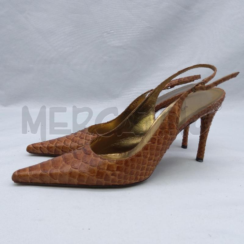 DECOLLETE SLINGBACK DOLCE & GABBANA SC1 COCCODRILLO MARRONE  | Mercatino dell'Usato San maurizio canavese 1