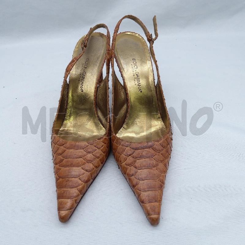 DECOLLETE SLINGBACK DOLCE & GABBANA SC1 COCCODRILLO MARRONE  | Mercatino dell'Usato San maurizio canavese 2