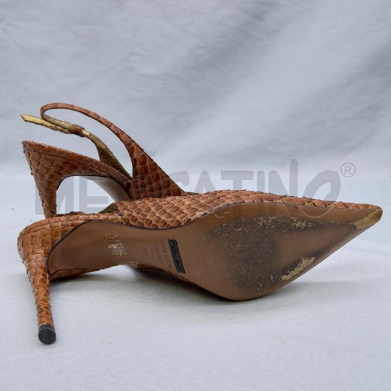 DECOLLETE SLINGBACK DOLCE & GABBANA SC1 COCCODRILLO MARRONE  | Mercatino dell'Usato San maurizio canavese 4