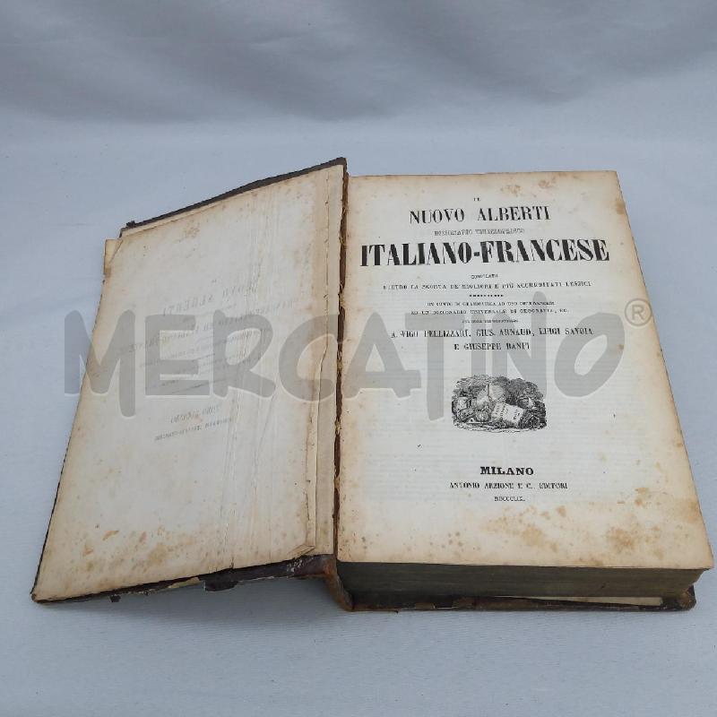 DIZIONARIO 1859 NUOVO ALBERTI ITALIANO FRANCESCE  | Mercatino dell'Usato San maurizio canavese 1