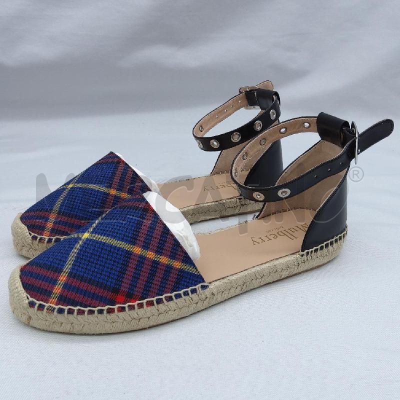 ESPADRILLAS DONNA MULBERRY FLAT SCOZZESE BLU ROSSO | Mercatino dell'Usato San maurizio canavese 2