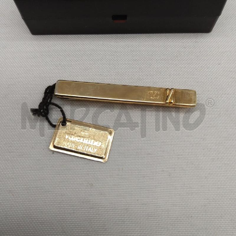 FERMA CRAVATTE VALENTINO GARAVANI METALLO DORATO CON SCATOLA  | Mercatino dell'Usato San maurizio canavese 4