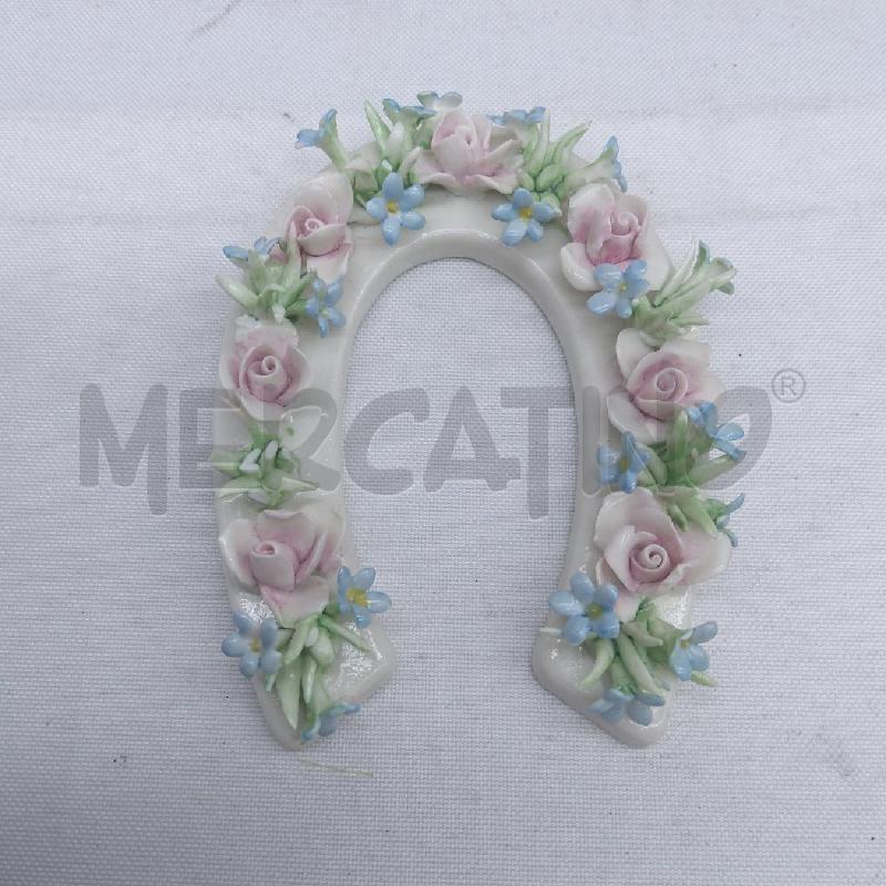 FERRO CAVALLO CERAMICA CAPODIMONTE ROSELLINE  | Mercatino dell'Usato San maurizio canavese 1