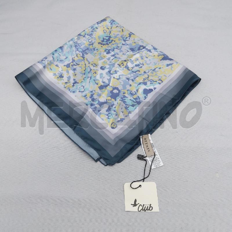 FOULARD BEYMEN AZZURRO FANTASIA ASTRATTA GIALLO  | Mercatino dell'Usato San maurizio canavese 1
