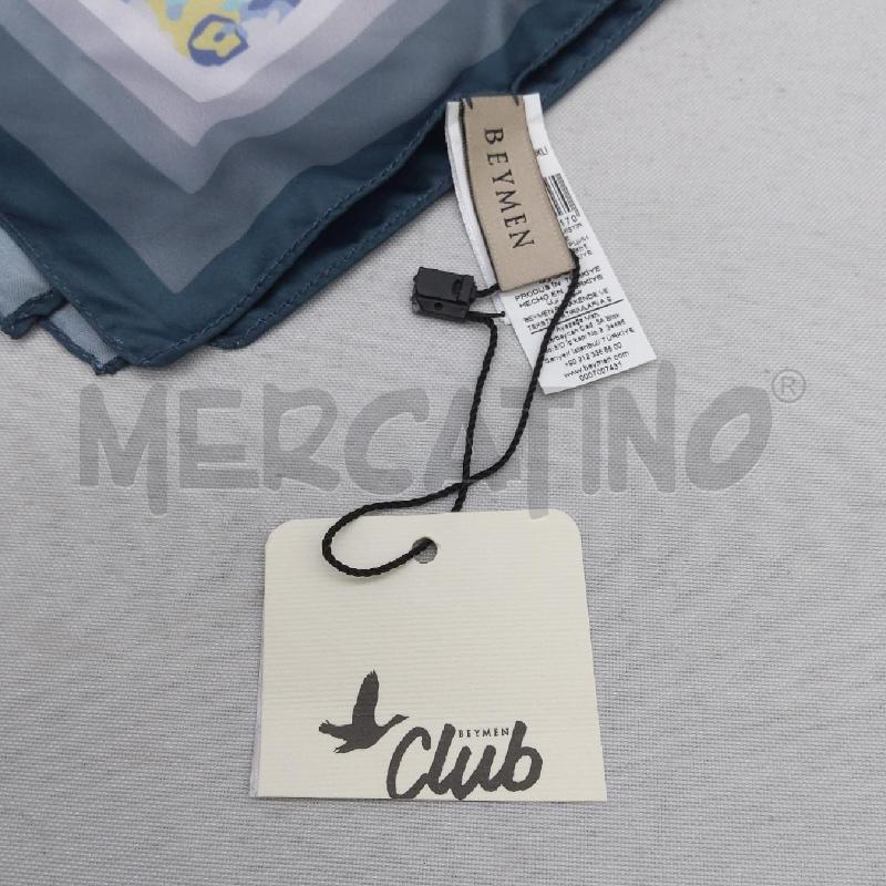 FOULARD BEYMEN AZZURRO FANTASIA ASTRATTA GIALLO  | Mercatino dell'Usato San maurizio canavese 2