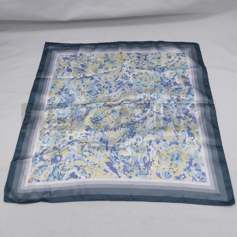 FOULARD BEYMEN AZZURRO FANTASIA ASTRATTA GIALLO  | Mercatino dell'Usato San maurizio canavese 3