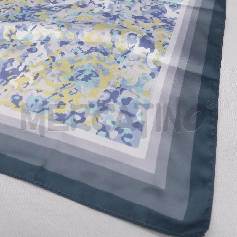 FOULARD BEYMEN AZZURRO FANTASIA ASTRATTA GIALLO  | Mercatino dell'Usato San maurizio canavese 4