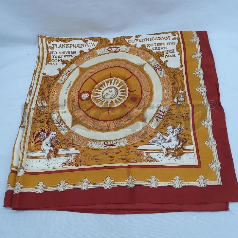 FOULARD PRIMA CLASSE SISTEMA SOLARE COPERNICANO BEIGE PROFILO ROSSO | Mercatino dell'Usato San maurizio canavese 1
