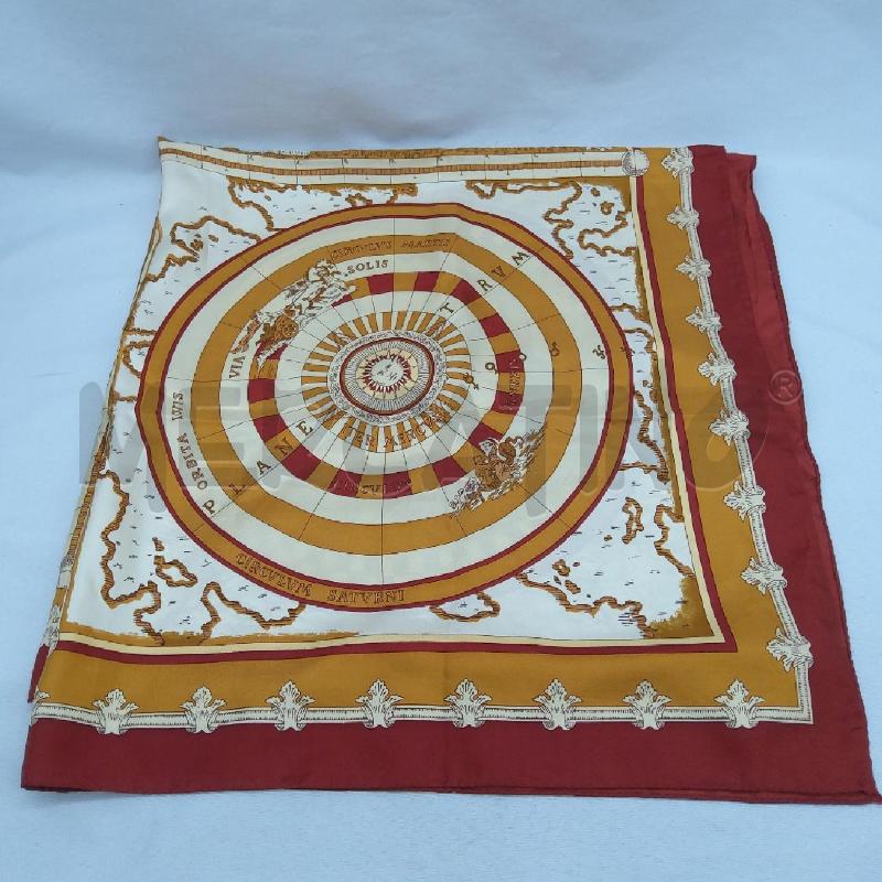 FOULARD PRIMA CLASSE SISTEMA SOLARE COPERNICANO BEIGE PROFILO ROSSO | Mercatino dell'Usato San maurizio canavese 2