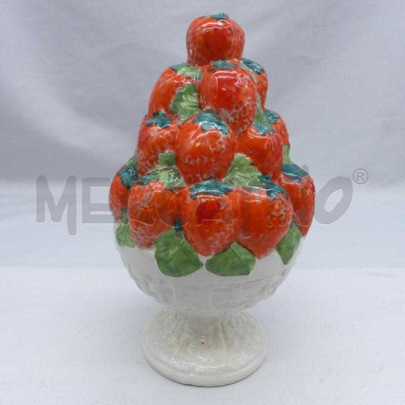 FRAGOLE CERAMICA SU ALZATINA DECORATIVE ITALY | Mercatino dell'Usato San maurizio canavese 1