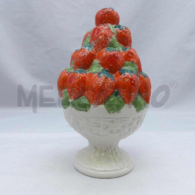 FRAGOLE CERAMICA SU ALZATINA DECORATIVE ITALY | Mercatino dell'Usato San maurizio canavese 4