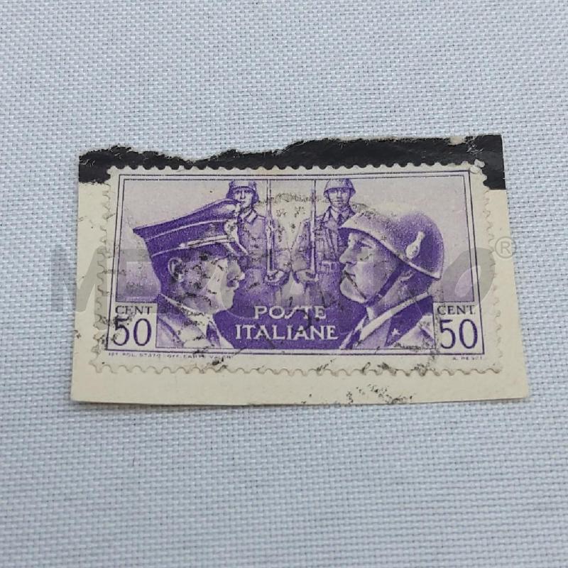 FRANCOBOLLO POSTE ITALIANE 50 CENTESIMI HITLER MUSSOLINI | Mercatino dell'Usato San maurizio canavese 1