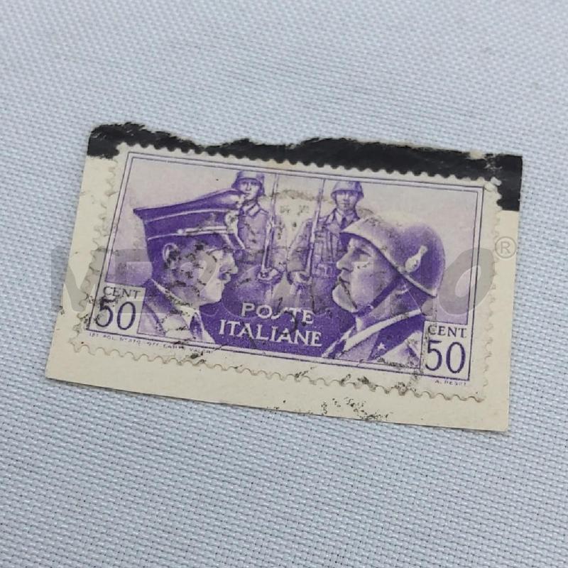 FRANCOBOLLO POSTE ITALIANE 50 CENTESIMI HITLER MUSSOLINI | Mercatino dell'Usato San maurizio canavese 2