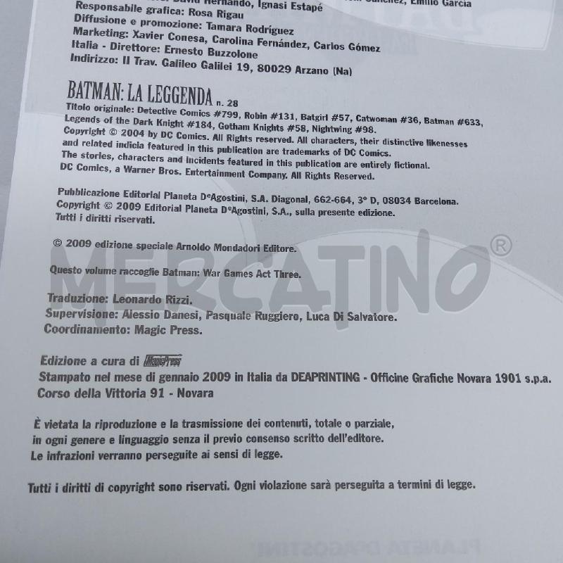 FUMETTI COLLEZIONE PZ. 30 BATMAN LA LEGGENDA | Mercatino dell'Usato San maurizio canavese 4