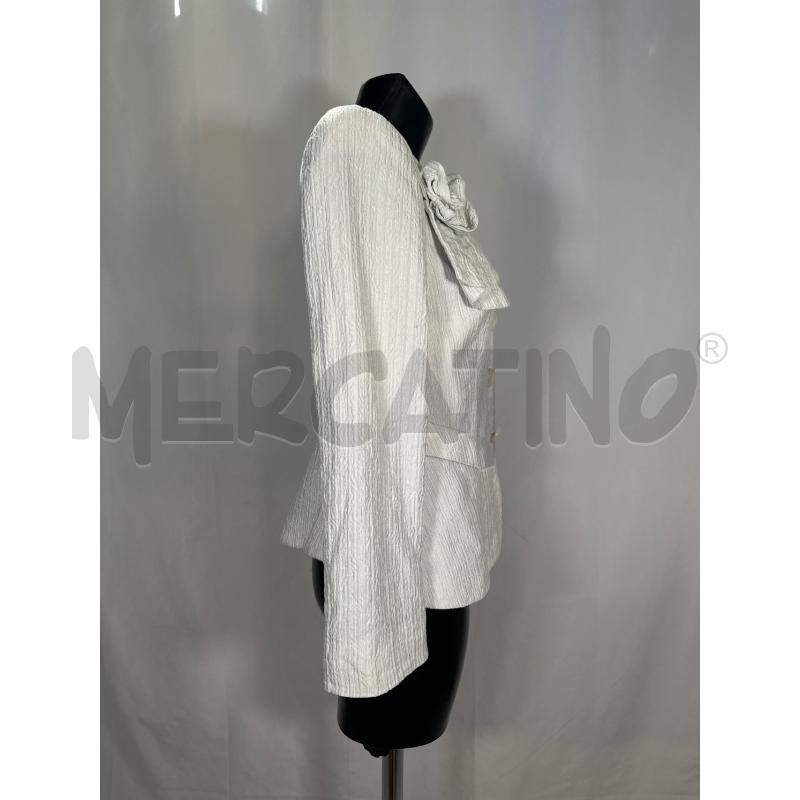 GIACCA DONNA GIORGIO ARMANI BIANCO GHIACCIO CREPE FIORE  | Mercatino dell'Usato San maurizio canavese 2