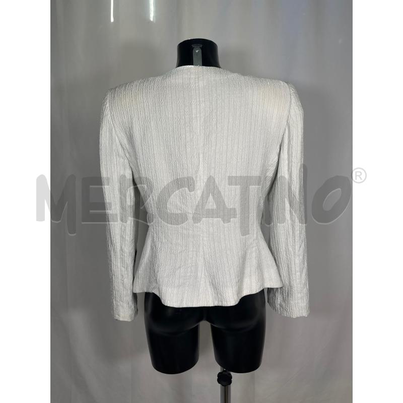 GIACCA DONNA GIORGIO ARMANI BIANCO GHIACCIO CREPE FIORE  | Mercatino dell'Usato San maurizio canavese 3