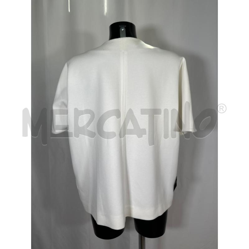 GIACCA LIVIANA CONTI BIANCO ZIP NERO MANICA CORTA  | Mercatino dell'Usato San maurizio canavese 3