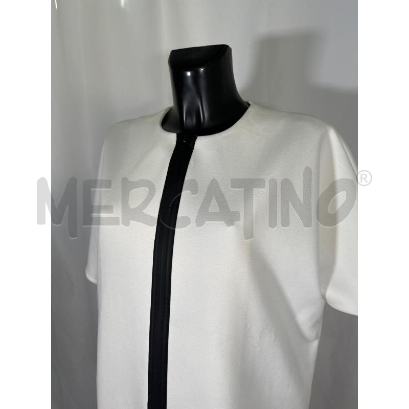 GIACCA LIVIANA CONTI BIANCO ZIP NERO MANICA CORTA  | Mercatino dell'Usato San maurizio canavese 4