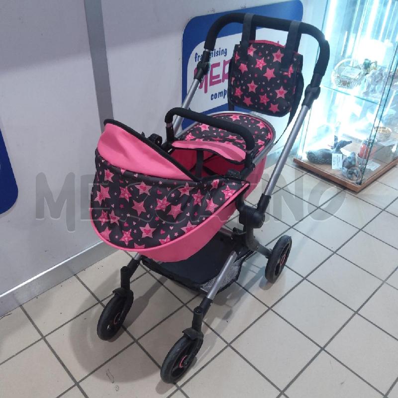 GIOCO CARROZZINA BAYER DESIGN ROSA NERA STELLINE | Mercatino dell'Usato San maurizio canavese 2