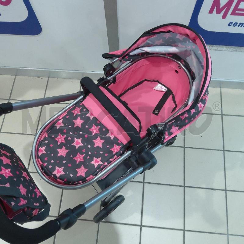 GIOCO CARROZZINA BAYER DESIGN ROSA NERA STELLINE | Mercatino dell'Usato San maurizio canavese 4
