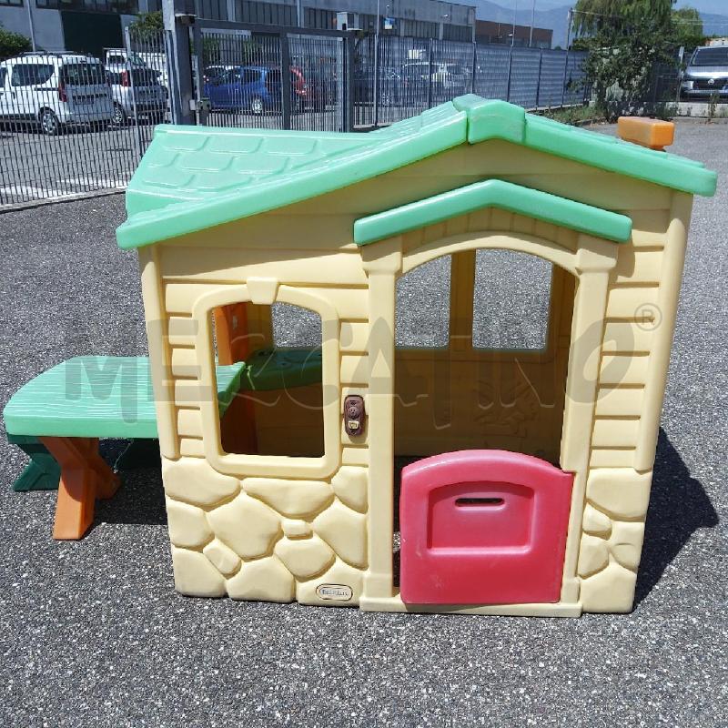 GIOCO CASETTA LITTLE TIKES TETTO VERDE TAVOLINO + SGABELLI | Mercatino dell'Usato San maurizio canavese 2