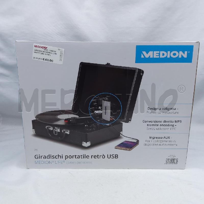 GIRADISCHI MEDION CONVERTITORE IN MP3 | Mercatino dell'Usato San maurizio canavese 1