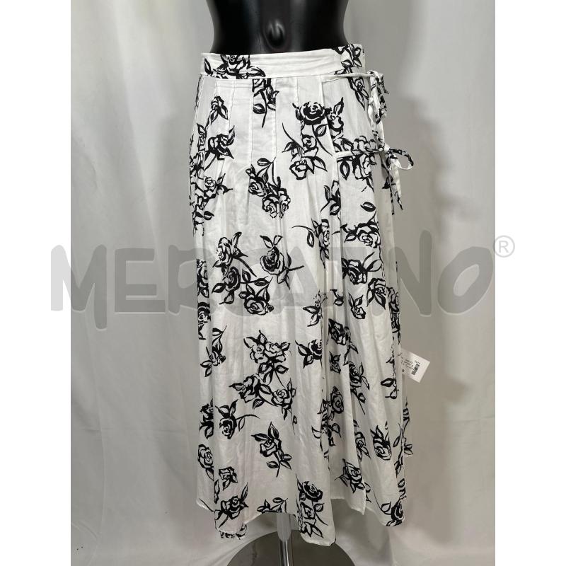 GONNA MARELLA SPORT BIANCO FLOREALE NERO  | Mercatino dell'Usato San maurizio canavese 1