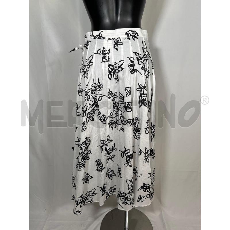 GONNA MARELLA SPORT BIANCO FLOREALE NERO  | Mercatino dell'Usato San maurizio canavese 3