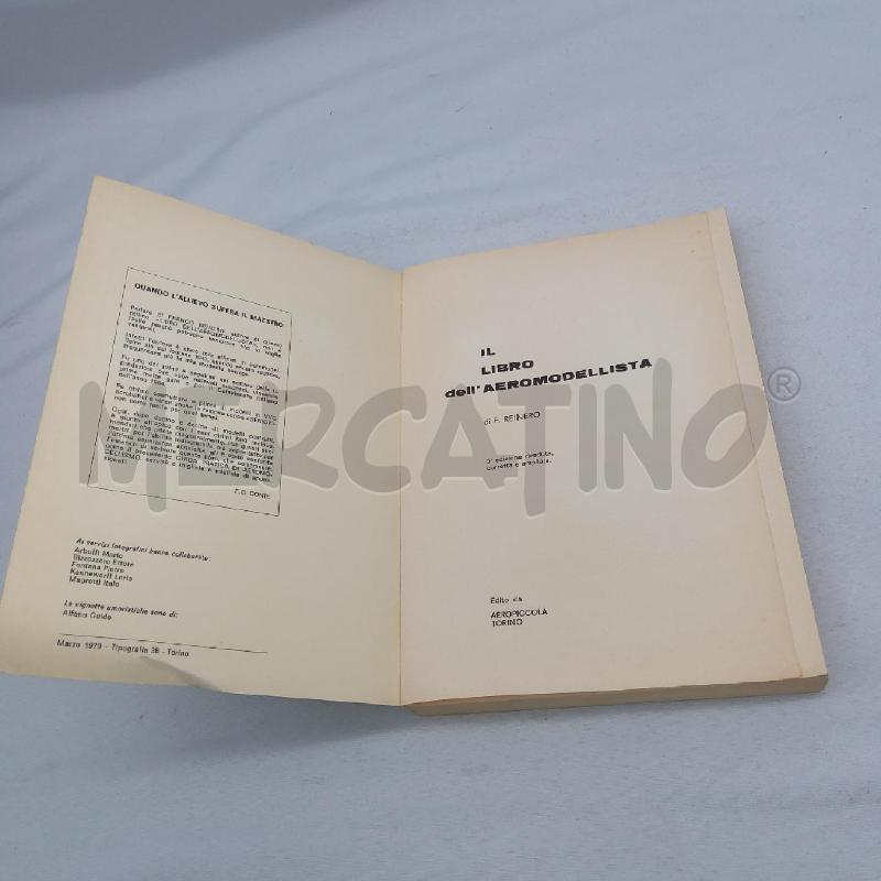 IL LIBRO DELL'AEROMODELLISTA EDITO AEROPICCOLA TORINO  | Mercatino dell'Usato San maurizio canavese 3