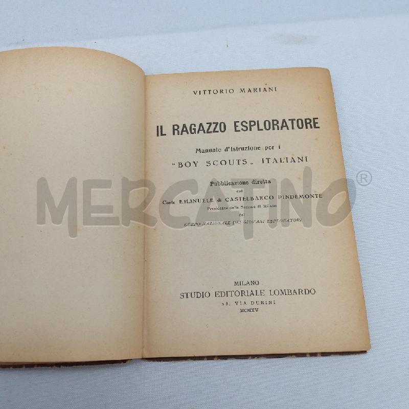 IL RAGAZZO ESPLORATORE STUDIO EDITORIALE LOMBRADO 1925 | Mercatino dell'Usato San maurizio canavese 3