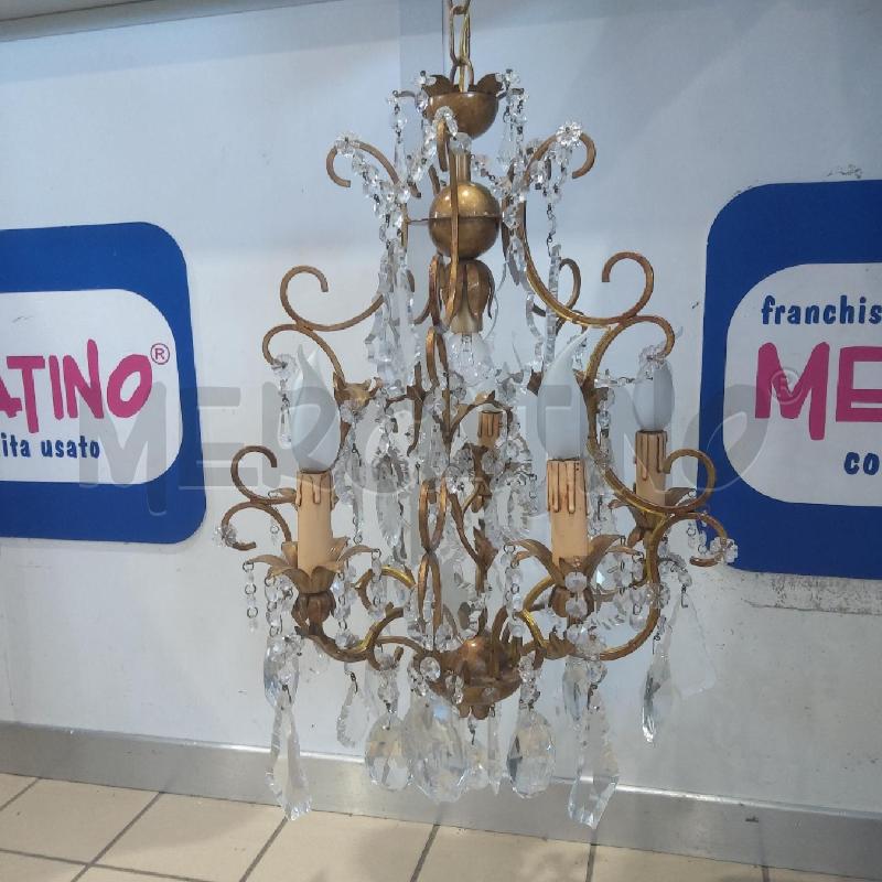 LAMPADARIO 5 LUCI TRUPUDIO GOCCE | Mercatino dell'Usato San maurizio canavese 2