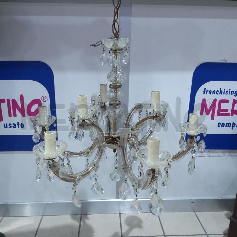LAMPADARIO 9 LUCI MARIATERESA GOCCE | Mercatino dell'Usato San maurizio canavese 1