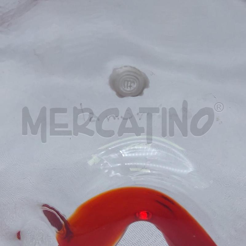 LAMPADARIO CAMPANA VETRO MURANO MURRINA SMERLATO BDO ROSSO | Mercatino dell'Usato San maurizio canavese 3