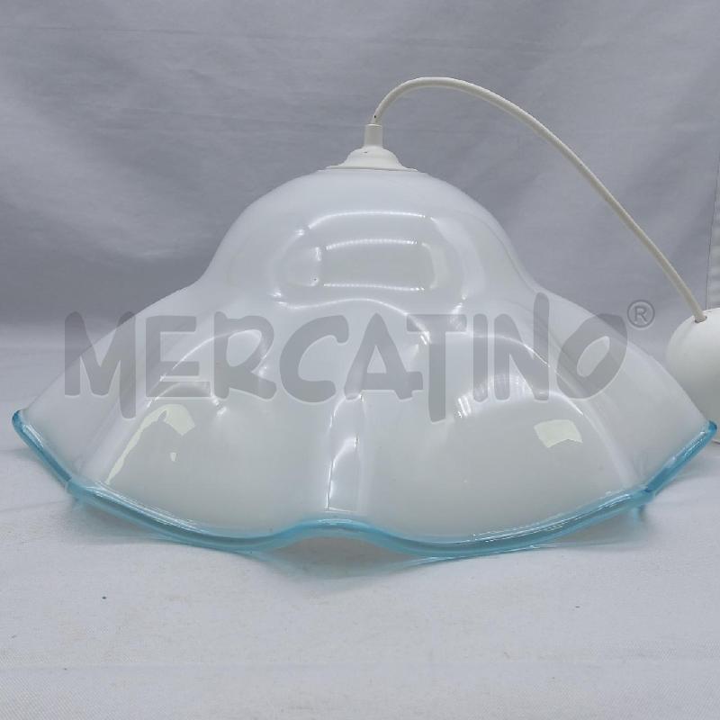 LAMPADARIO CAMPANA VETRO SMERLATO BDO AZZURRO | Mercatino dell'Usato San maurizio canavese 2
