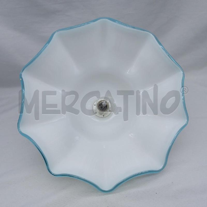 LAMPADARIO CAMPANA VETRO SMERLATO BDO AZZURRO | Mercatino dell'Usato San maurizio canavese 3