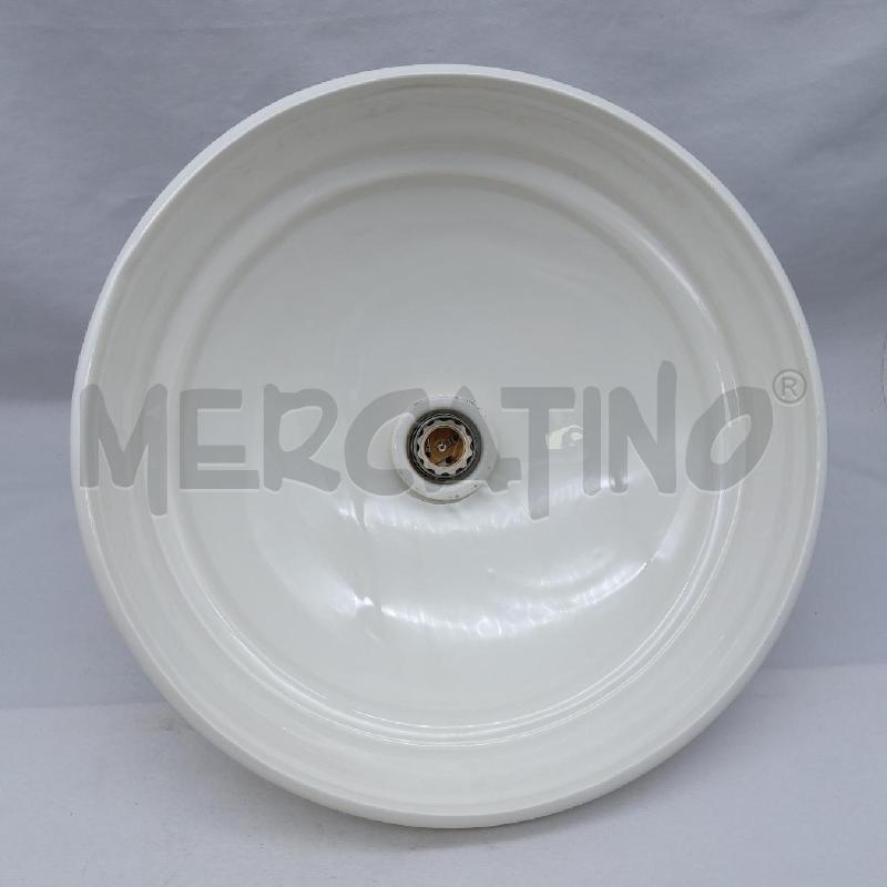 LAMPADARIO CERAMICA ROTONDO BIANCO GRAPPOLI UVA | Mercatino dell'Usato San maurizio canavese 3