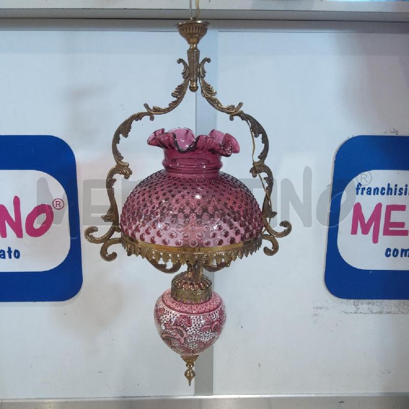 LAMPADARIO CERAMICA VETRO VINACCIA OTTONATO | Mercatino dell'Usato San maurizio canavese 1