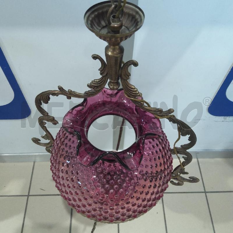 LAMPADARIO CERAMICA VETRO VINACCIA OTTONATO | Mercatino dell'Usato San maurizio canavese 2