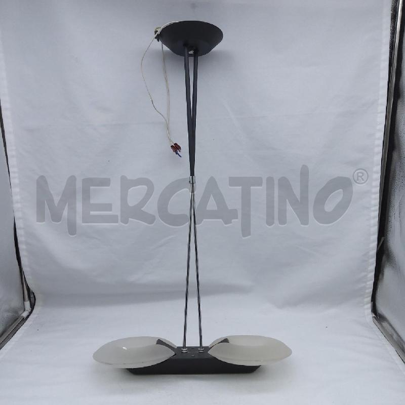 LAMPADARIO DE MAJO MURANO NERO ASTA CROMATA | Mercatino dell'Usato San maurizio canavese 1