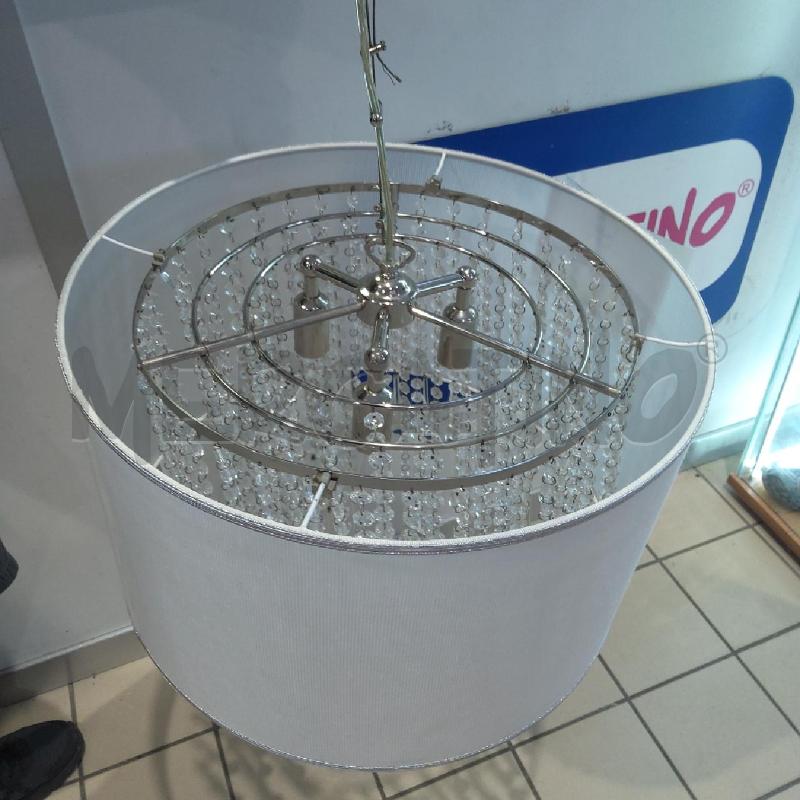 LAMPADARIO TRIPUDIO GOCCIE PENDENTI CAPPELLO BCO ACC 95  | Mercatino dell'Usato San maurizio canavese 1