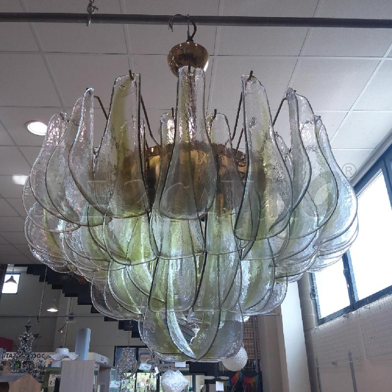 LAMPADARIO VETRO MURANO LA MURRINA PENDENTI VERDINO RICAMBI SP | Mercatino dell'Usato San maurizio canavese 1