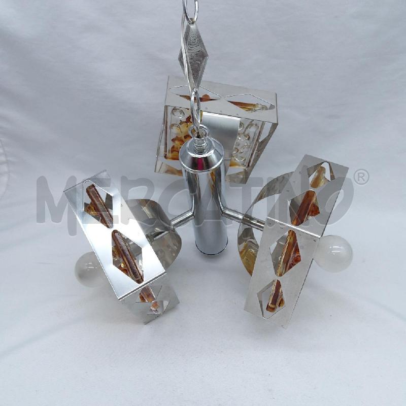LAMPADARIO VINTAGE TONY ZUCCHERI PER MAZZEGA ANNI 70 | Mercatino dell'Usato San maurizio canavese 4