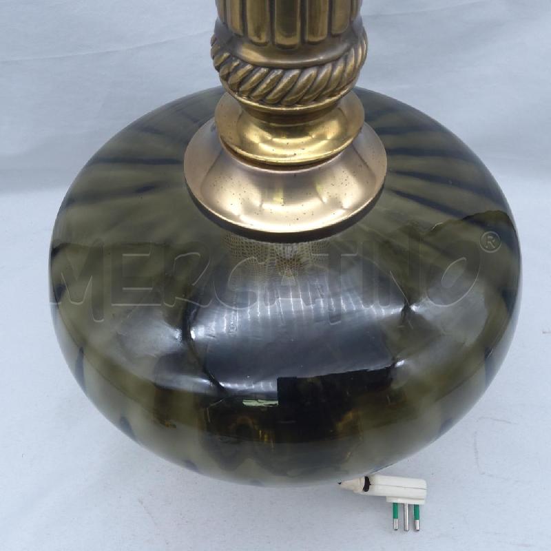 LAMPADA BASE VETRO FUMEE STELO OTTONATO 2 LUCI | Mercatino dell'Usato San maurizio canavese 3