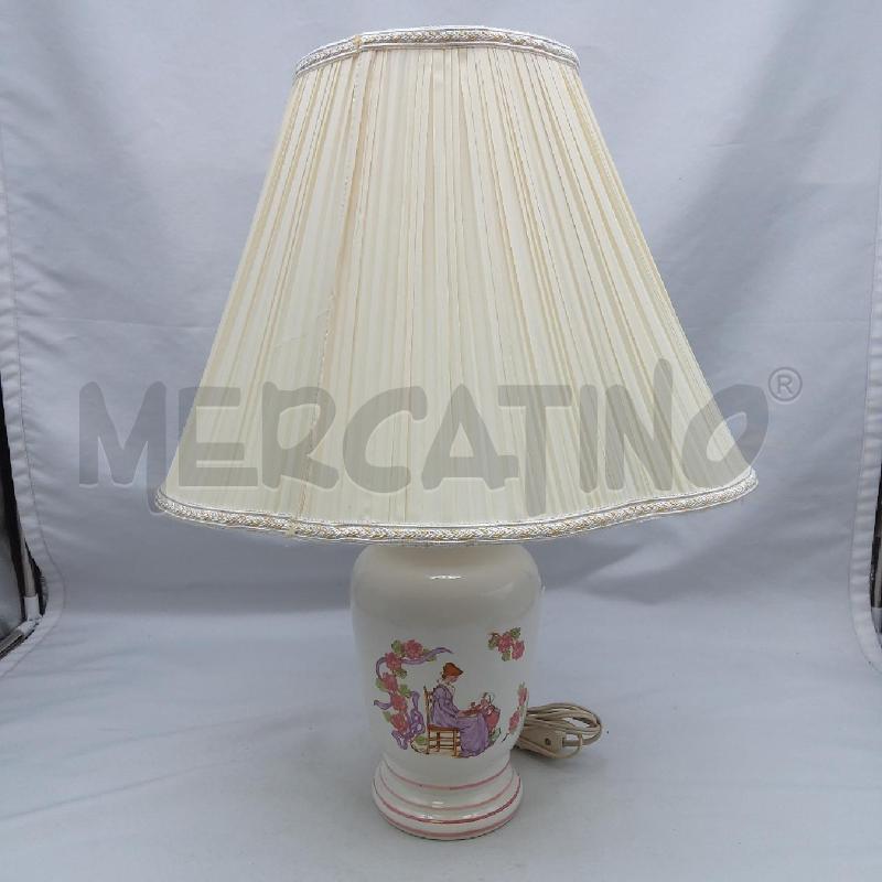 LAMPADA CERAMICA DECORO LIBERTY ROSA CAPPELLO | Mercatino dell'Usato San maurizio canavese 1