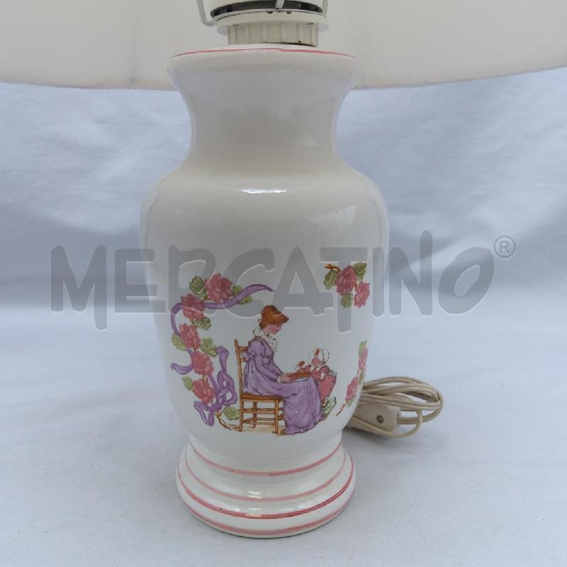 LAMPADA CERAMICA DECORO LIBERTY ROSA CAPPELLO | Mercatino dell'Usato San maurizio canavese 2