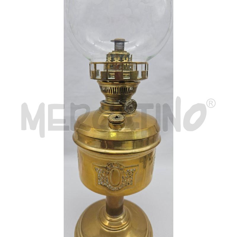 LAMPADA CHINCHE BASE OTTONATA VETRO MOLATO | Mercatino dell'Usato San maurizio canavese 2