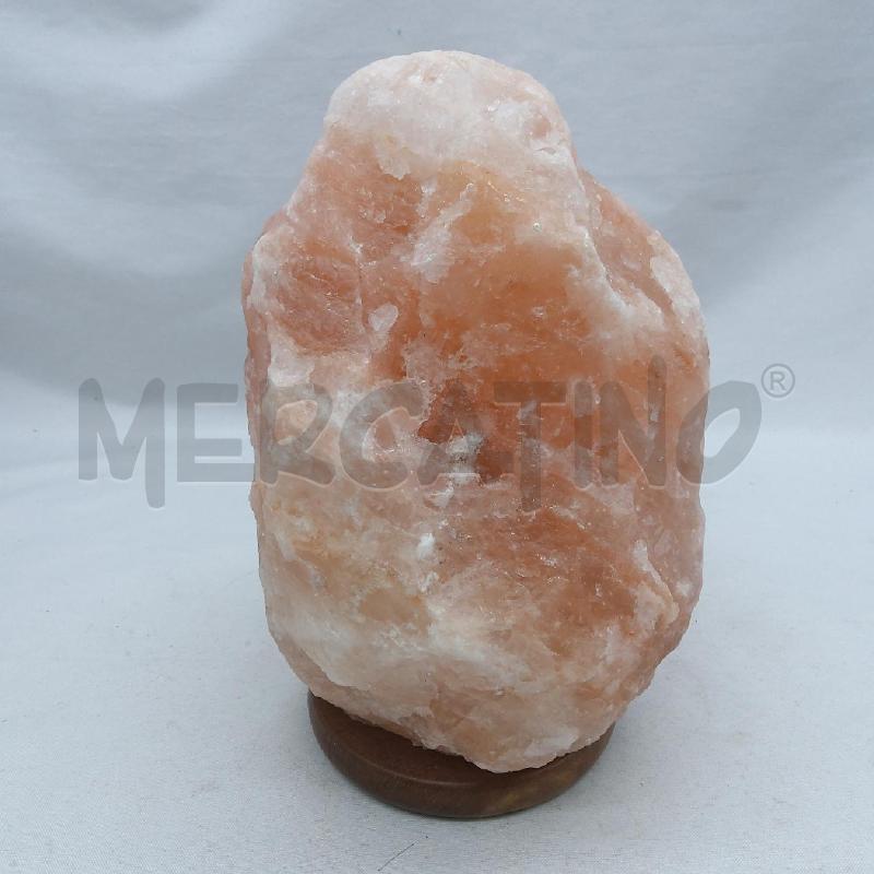 LAMPADA DI SALE ROSA BASE LEGNO | Mercatino dell'Usato San maurizio canavese 2