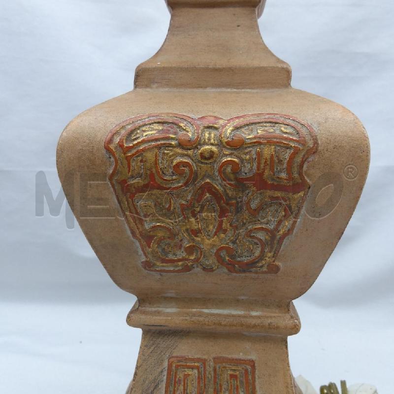 LAMPADA STILE ETNICO ORIENTALE DECORI ORO ROSSO | Mercatino dell'Usato San maurizio canavese 4