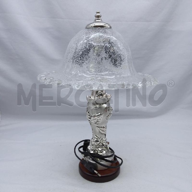 LAMPADA TAVOLO 2 LUCI BASE LEGNO/LAMINA | Mercatino dell'Usato San maurizio canavese 1